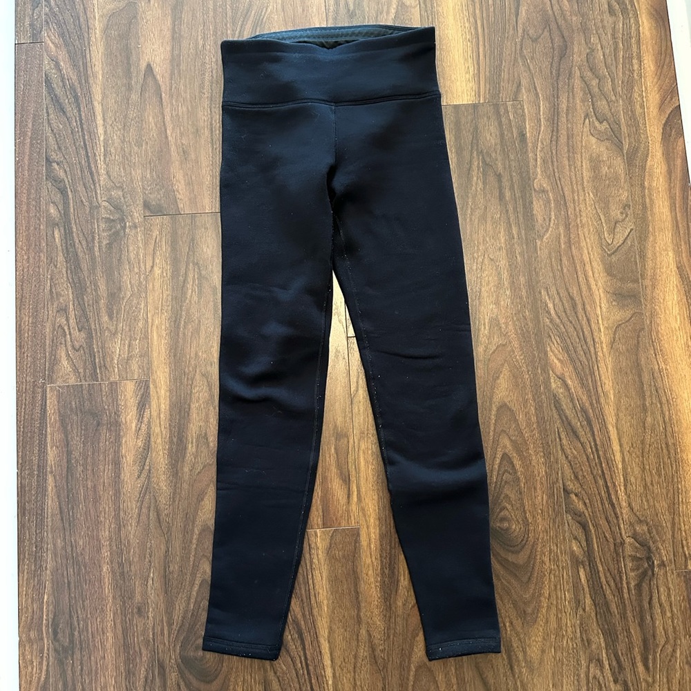 Athleta Black Fleece Lined Leggings